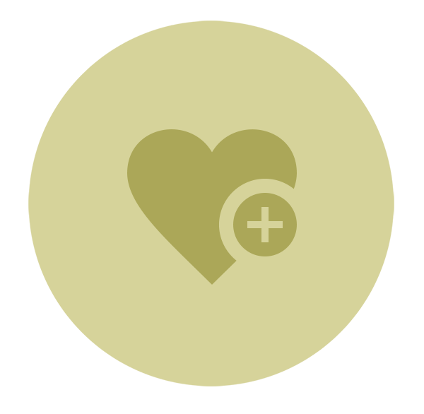 icono corazon plus